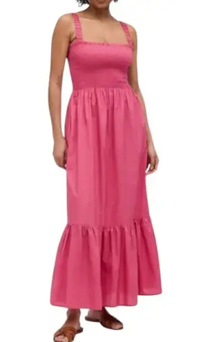 Hill House NEW THE ANJULI DRESS LIPSTICK PINK Size XXS