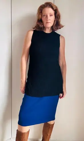 Wilfred Knit black Tank Tunic Top Size Small Sweater Knit Minimalist Style