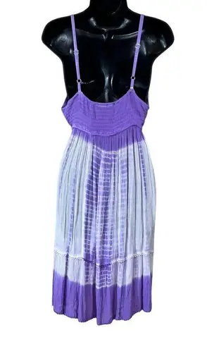 Raya Sun Crepe Crochet Bust Tie Dye Spaghetti Dress Cover Up