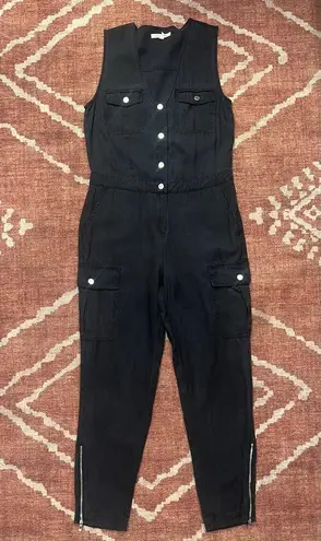 Avec Les Filles Anthropologie Women’s Cargo Jump suite Black size 2
