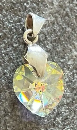 Crystal Heart Pendant in a 950 Bail