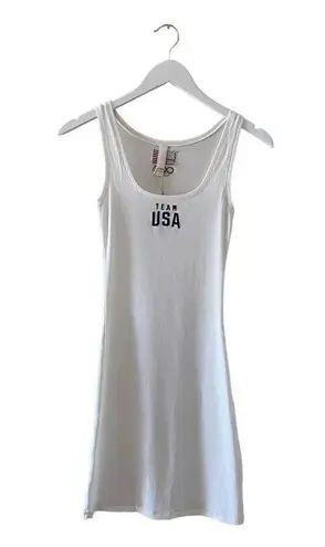 SKIMS NWT Team USA Olimpic Shirt MINI DRESS Long TANK TOP Sleeveless SZ L #1470
