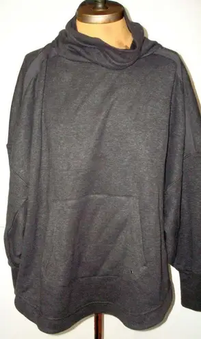 prAna NWT New Womens M Cozy Up Poncho Charcoal Heather Dark Gray Pocket