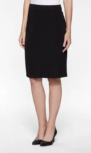 Misook Exclusively Black Acrylic Straight Knit 22” Pencil Skirt Size Small