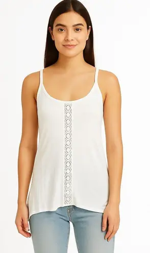 San Francisco City Lights Gypsy Girl Lace Cami Tank Top White Size Small NEW