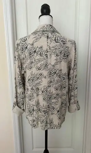 J.Jill New  Women's Beige Floral Jacket, Sz S.