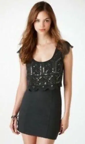 American Eagle Grey Sequined  Dress