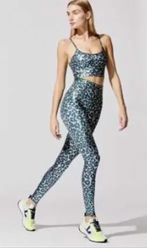 Beach Riot Leopard Print Sparkle Activewear Leggings