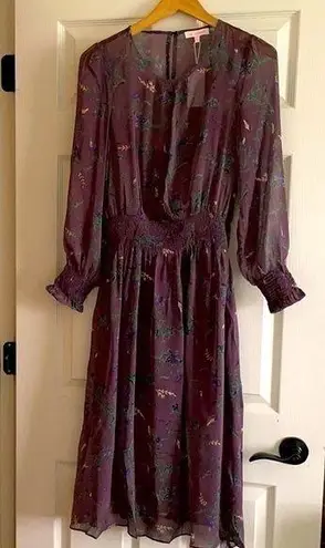 re:named  shirtwaist floral sheer maxi dress Sz.M