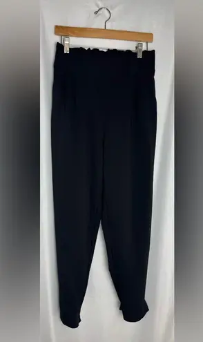 Liumilac Black Cropped High Waist Bow Knot Ankle Casual Dress Pants Medium