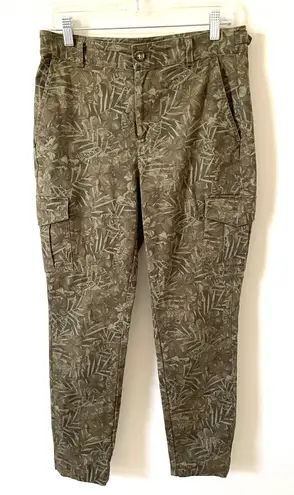 Brooks Brothers Preppy Cotton Chino Floral Cargo Pants Green Size 8
