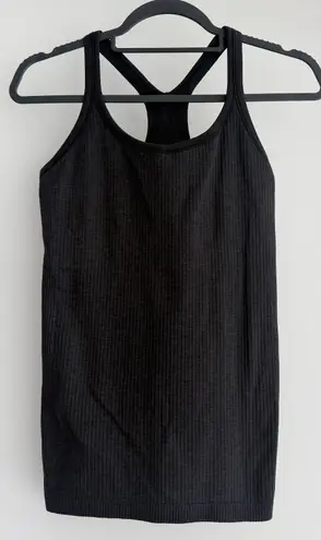 Lululemon Tank Top Womens 8 Black Ebb To Street Ribbed Racerback Yoga Athletic