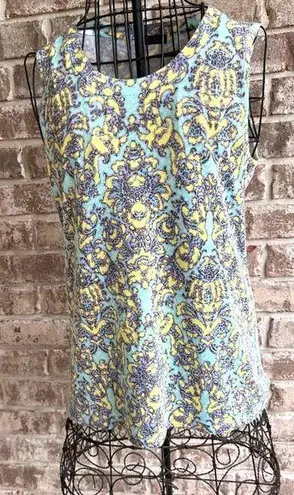 Vintage Nally Millie Sleeveless Top Sz S? Abstract Geometric Scoop Nec…