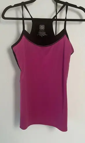 Aerie Fit Pink & Black Womens Tank Top Nylon/Spandex Size Large