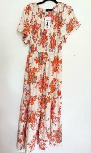 Zesica maxi floral dress size small NWT fit and flare boho hippie lagenlook