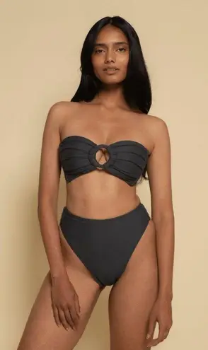 MONTCE Charcoal Paula Bikini Bottom, Size Medium, Charcoal, $98 Black