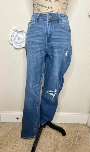 Judy Blue High Waist Distressed Straight Leg Boyfriend Jeans Size 7/28 - Image 1