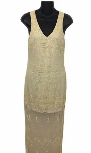 Lush Clothing Lush Lace Cream Maxie Dress Small