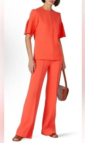 Victoria Beckham Victoria Women’s Coral Flounce Hem Sleeve Top Size 6