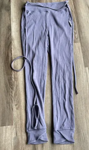 Gymshark  Slounge Ribbon Bottoms Jogger Leggings Ribbed Purple High Waisted M‎ - Image 1