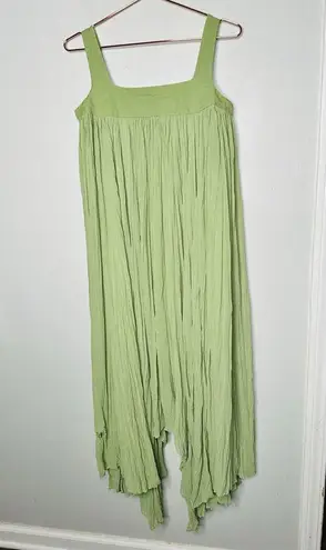 BIBHU MOHAPATRA Green Flowy Empire Maxi Shift Style Sleeveless Dress Size 2
