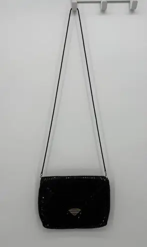 Vintage Black Mesh Metal Crossbody Purse Evening Formal