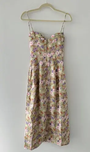 House Of CB  Charlotte Peony Print Midi Dress XS+