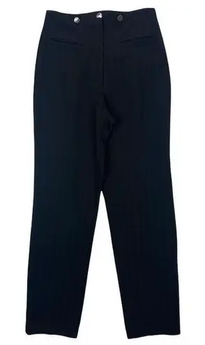 Cherchez La Femme Womens Pants Size 8 Wool Black High Rise Straight Leg