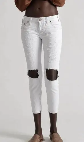 One Teaspoon  White Beauty Freebirds Low Rise Rigid Skinny Leg Low Waist Jean 24