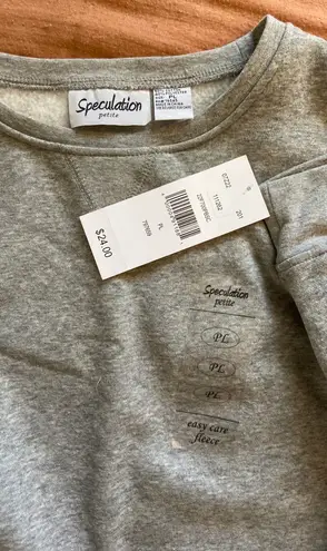 Light Grey Crewneck Gray Size L petite