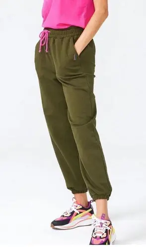 Terez NWT New Yorker Hunter Green Wear what makes you happy Sweatpants Size M