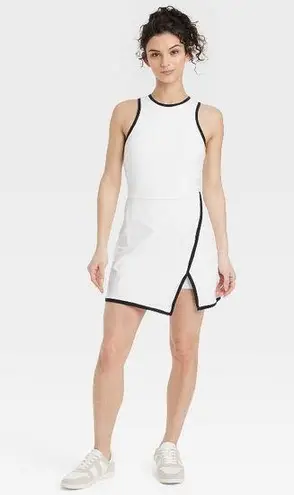 All In Motion Women's High-Neck Wrap Active Dress -  White L