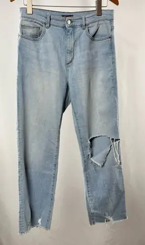 DL1961 Patti Straight High Rise Vintage Distressed Jeans in Blue Size 27