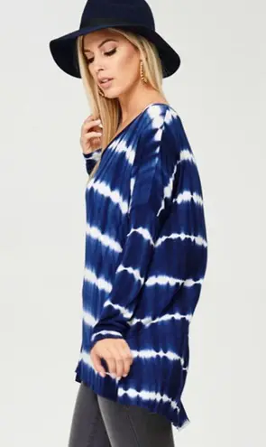 a.gain Tie Dye Stripe Long Sleeve V Neck Tunic XL 2X 3X
