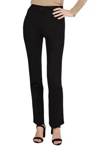 Betabrand Classic Straight Leg Yoga Dress Pants Size LP Black