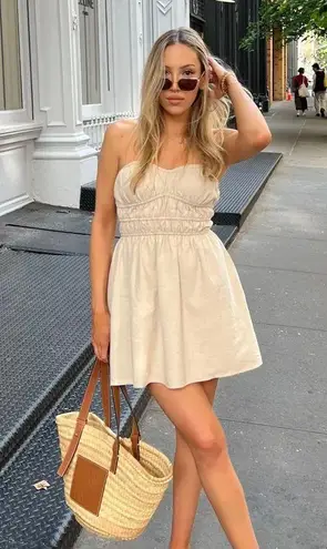 Meshki Eloise Linen Dress Natural