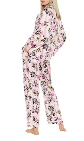 Victoria's Secret  Satin PJs Pajamas Pink Floral Stripe Print VS Medium Preowned