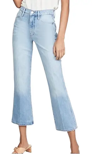 frame denim  Le Sylvie‎ Kick Boot Crop Jeans Womens Size 25 Elenda Light Wash