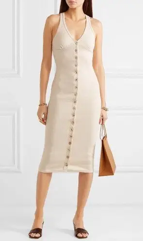 The Line by K Cream Backless Button Dress Size XS - Image 3