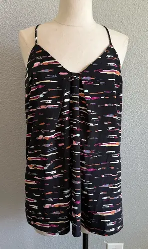 Greylin Anthropologie  Geometric Satin Sleeveless Tank Top‎ Size Medium EUC thumbnail 1