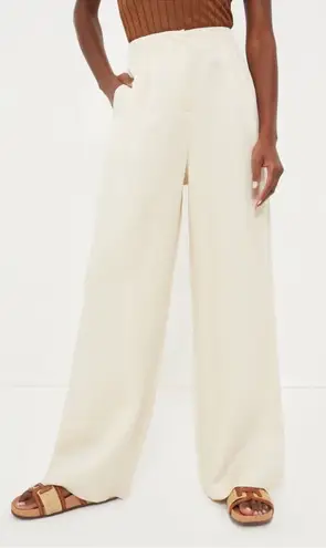 Tuckernuck NEW Pomander Place Cava Pleated Wide Leg Pants Trousers Cream Small - Image 1