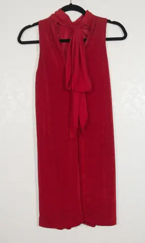 Mango NWT  Red Clari Sleeveless Tie Back Dress Size 4