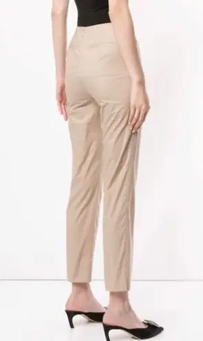 PAULE KA Paris Beige Cigarette High Waist Pants Sz 34 NWT Tan