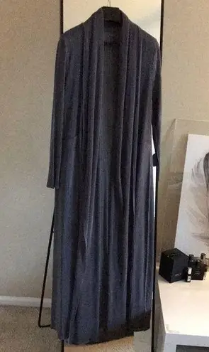 Boutique Lightweight Ruffle Shawl Collar Cardigan Drape Cape