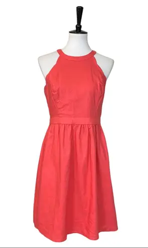 Market & Spruce NEW Halter Dress Linen Coral Linen Cotton Women's Size Medium