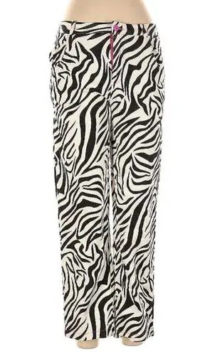 Vintage Y2K Alice’s Lips Black & White Zebra Print Jeans Denim Low