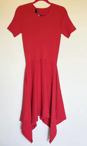 TY-LR The Odessa women’s asymmetrical Knit dress in Rust size small S