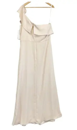 Hayley Paige Occasions NEW Plus Size 22 Bridesmaid Dress One Shoulder Cashmere