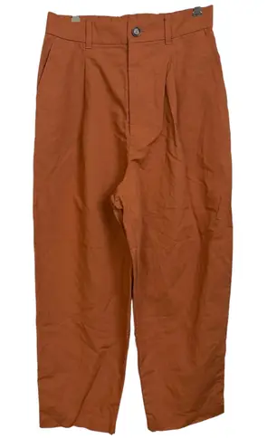 Uniqlo  Comptoir Des Cotonniers Pants Womens Medium Orange Wide Leg Relaxed Loose - Image 1