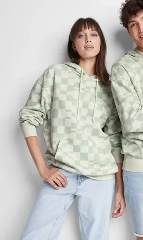 Wild Fable  Checkered Unisex Hoodie Size Small - Image 1
